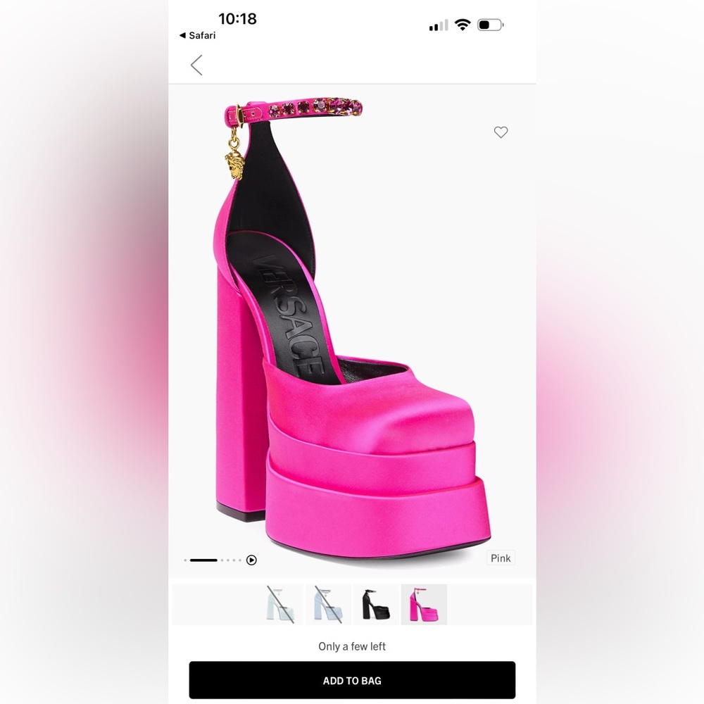Versace platform pumps pink 37